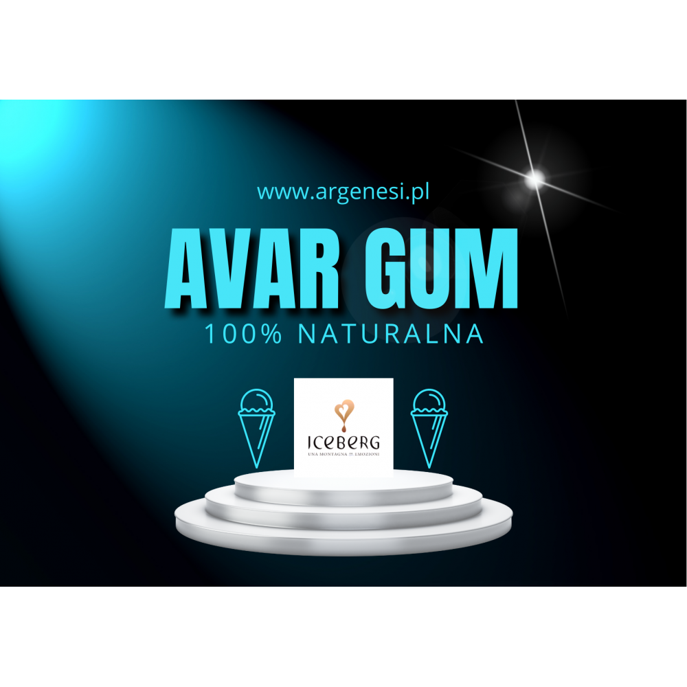 Pasta Guma Balonowa AvarGum 100% spirulina naturalna ICEBERG 5 kg